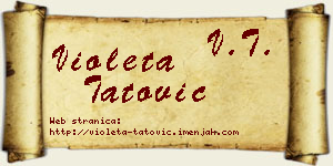 Violeta Tatović vizit kartica